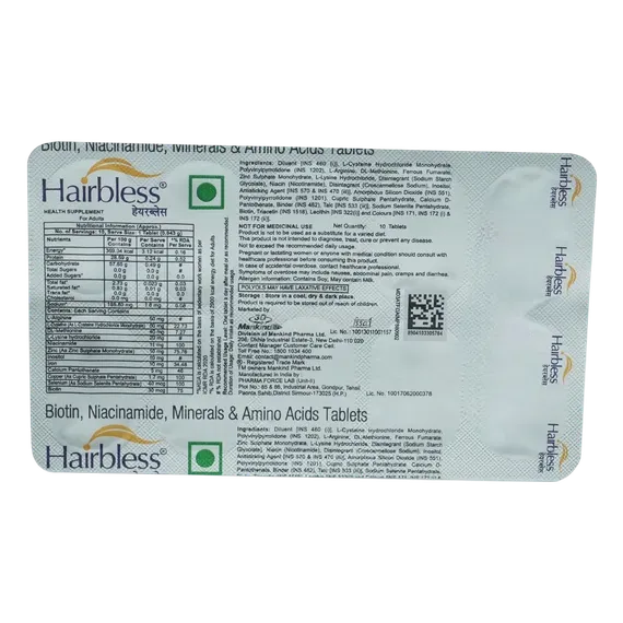 hairbless tablet 10's